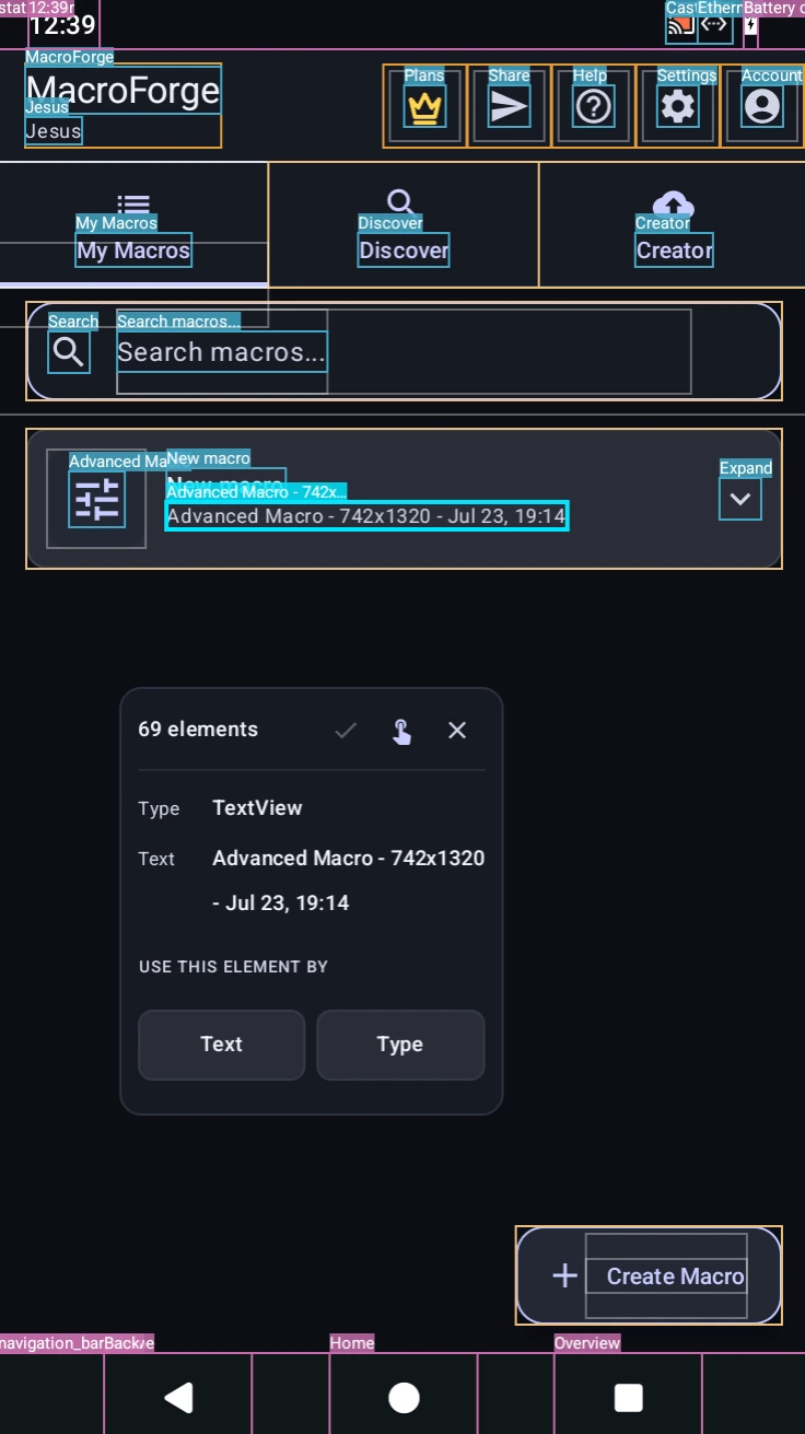 Picking a UI element on screen